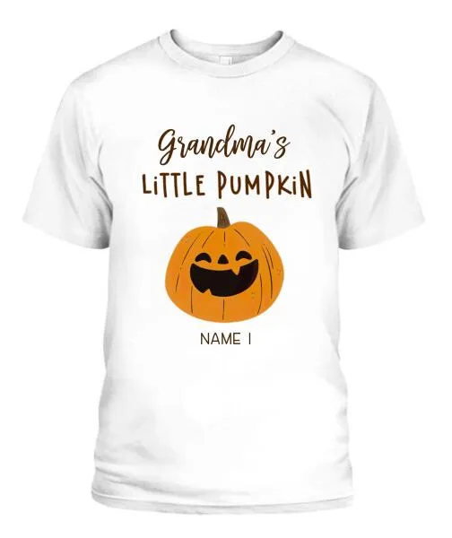 Halloween Little Pumpkins Personalized Graphic Apparel - Title, Number of Kids, Names can be customized