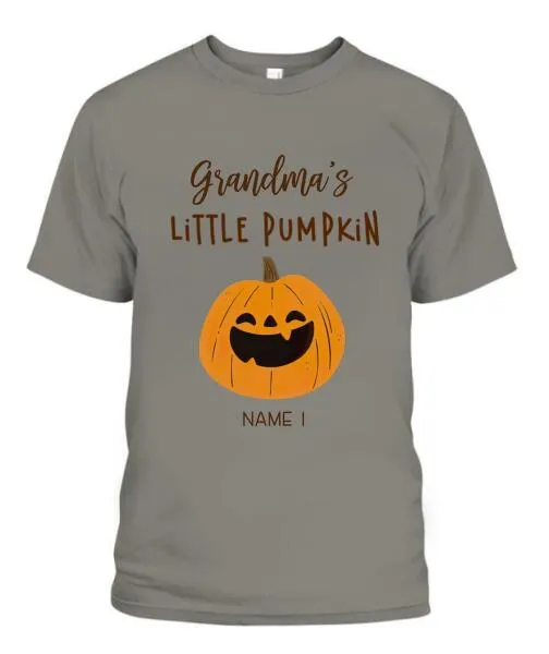 Halloween Little Pumpkins Personalized Graphic Apparel - Title, Number of Kids, Names can be customized