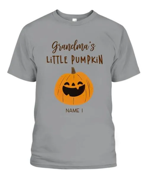 Halloween Little Pumpkins Personalized Graphic Apparel - Title, Number of Kids, Names can be customized