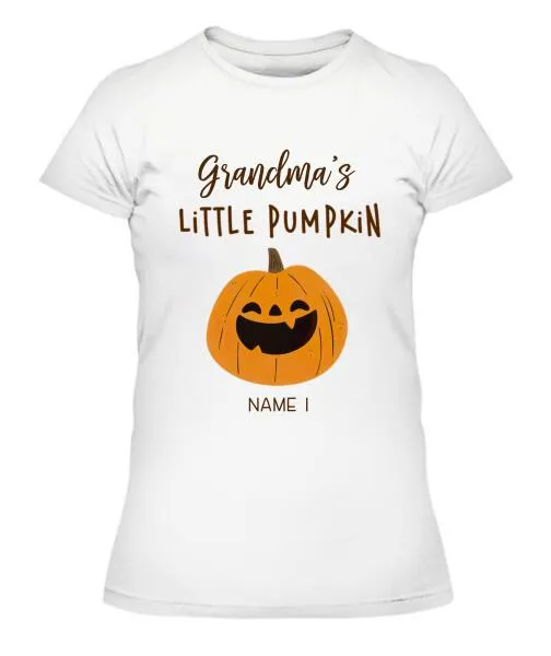 Halloween Little Pumpkins Personalized Graphic Apparel - Title, Number of Kids, Names can be customized