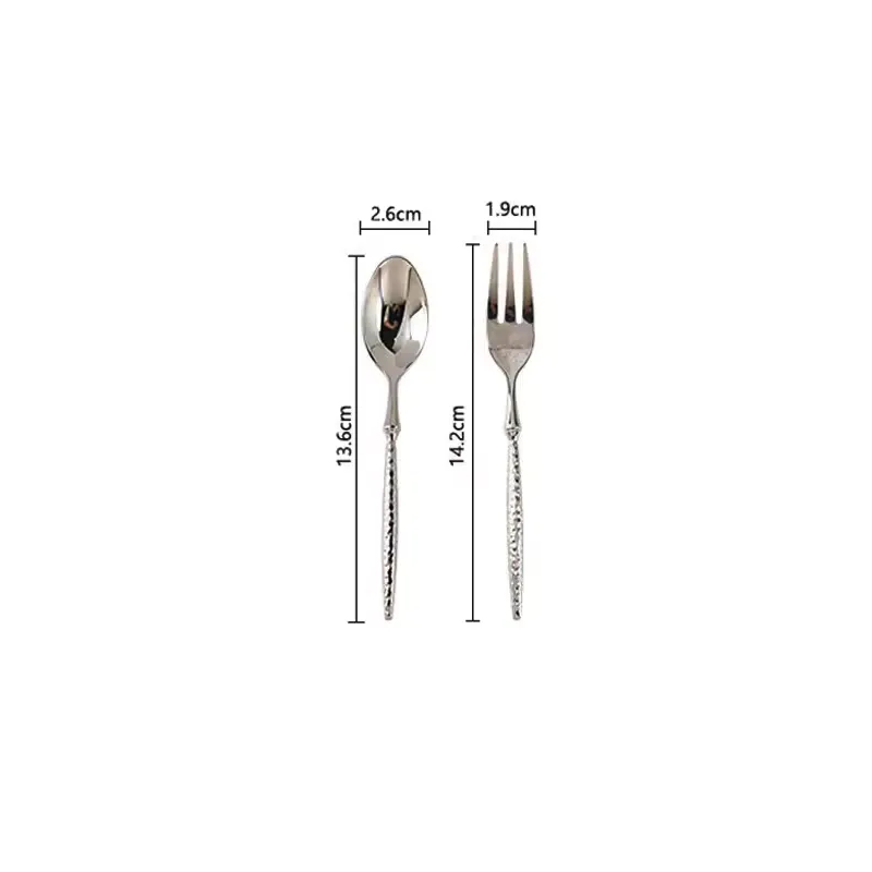 Hammered Stainless Steel Steak Knife Cutlery Set