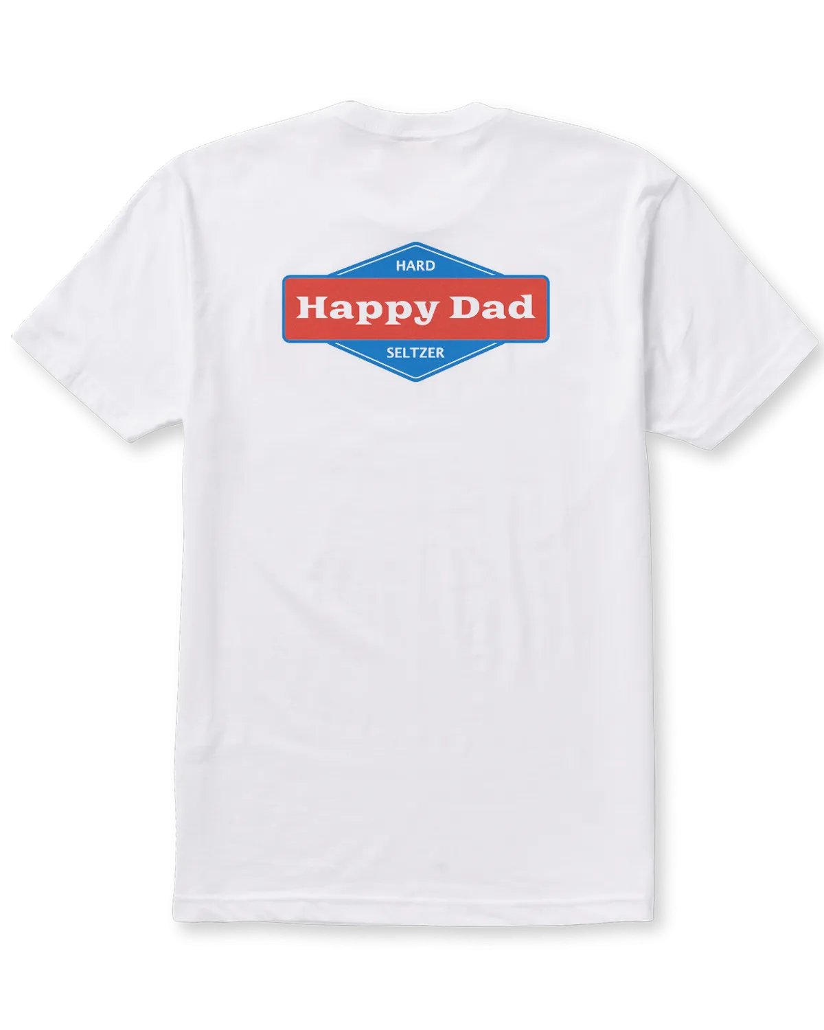 Happy Dad Front and Back Logo Tee (White)