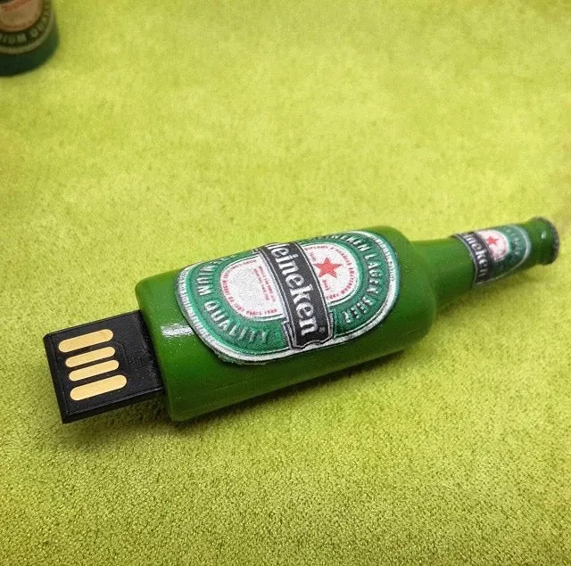 Heineken Miniature Beer Bottle Novelty Pen Drive
