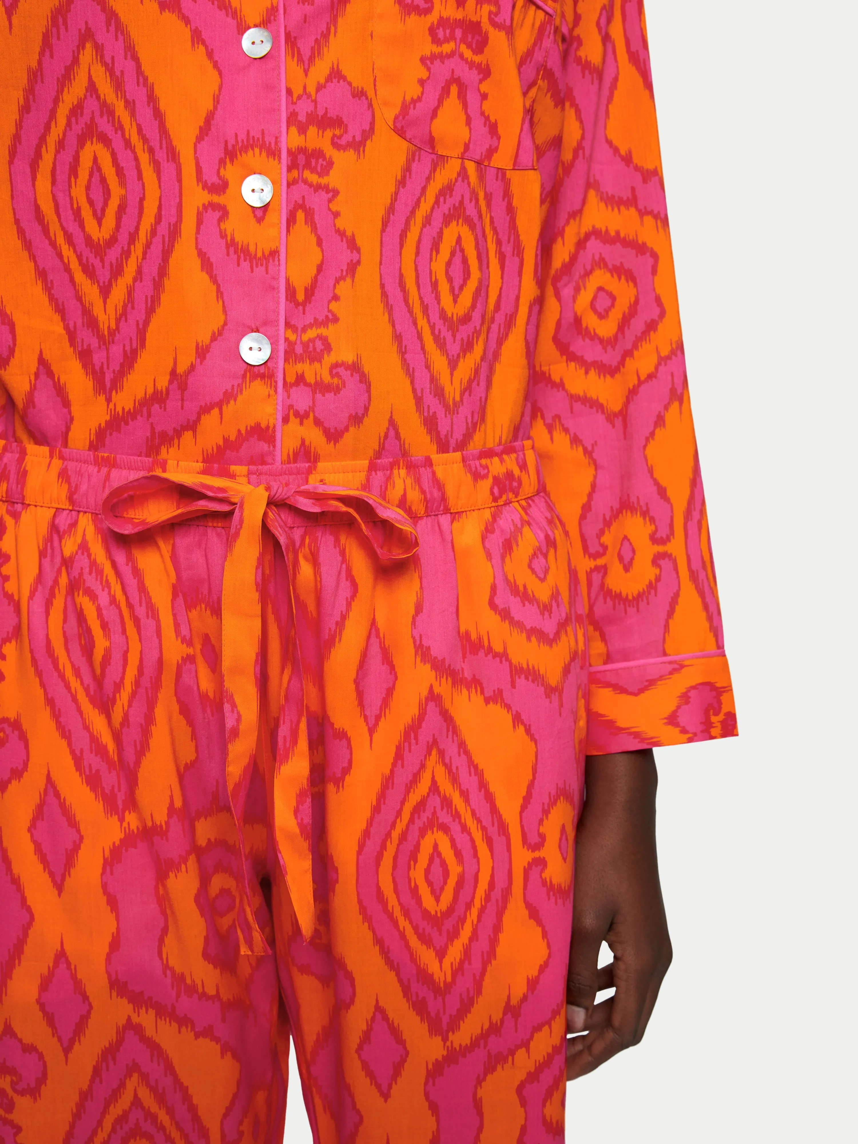 Ikat Cotton Pyjama | Orange