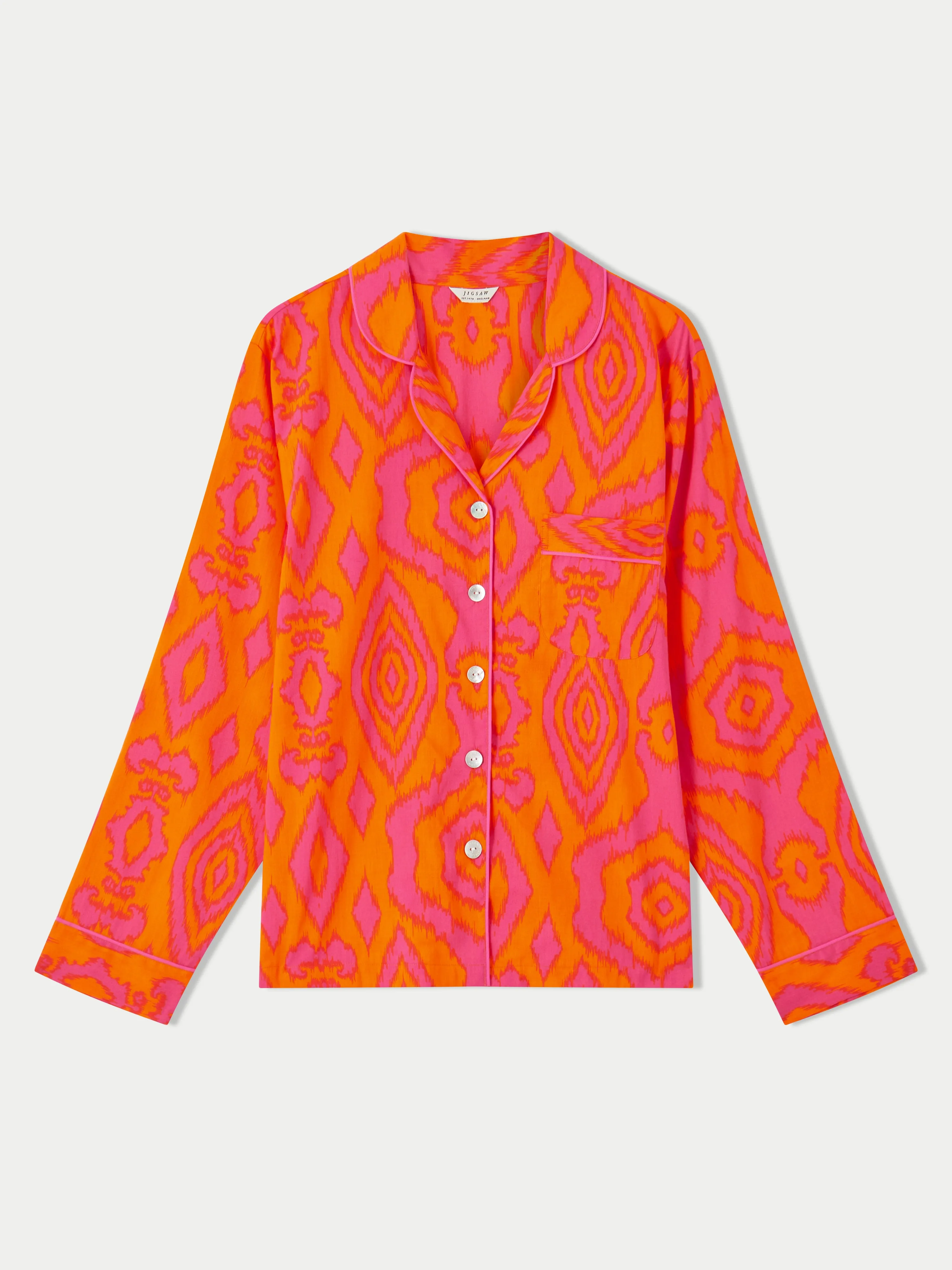Ikat Cotton Pyjama | Orange