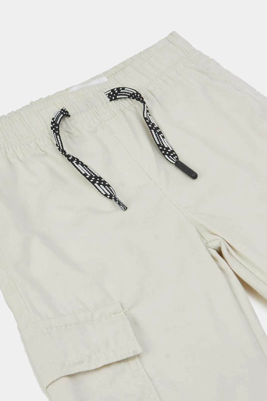 Infant Boys Cream Cargo Jogger