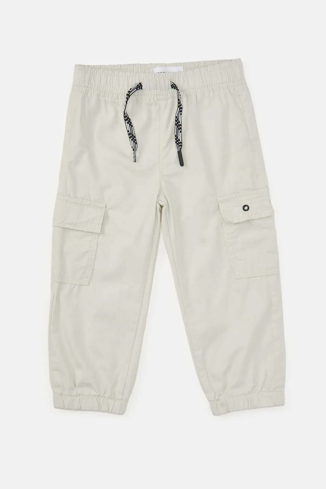 Infant Boys Cream Cargo Jogger