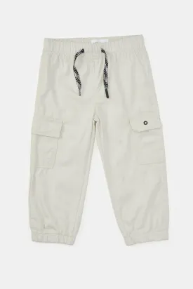 Infant Boys Cream Cargo Jogger