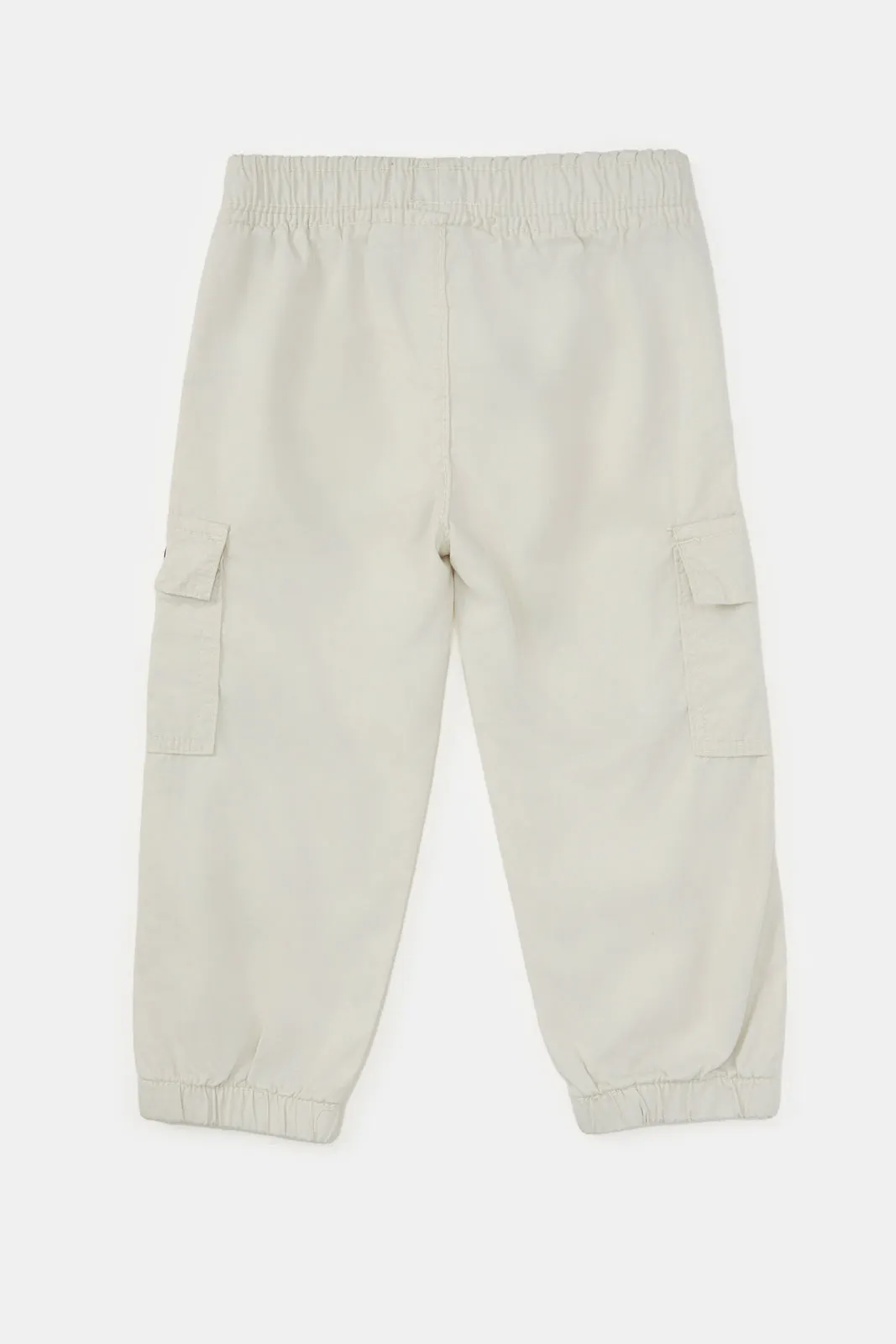 Infant Boys Cream Cargo Jogger