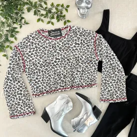 Jett Mesh Crop Top - Leopard
