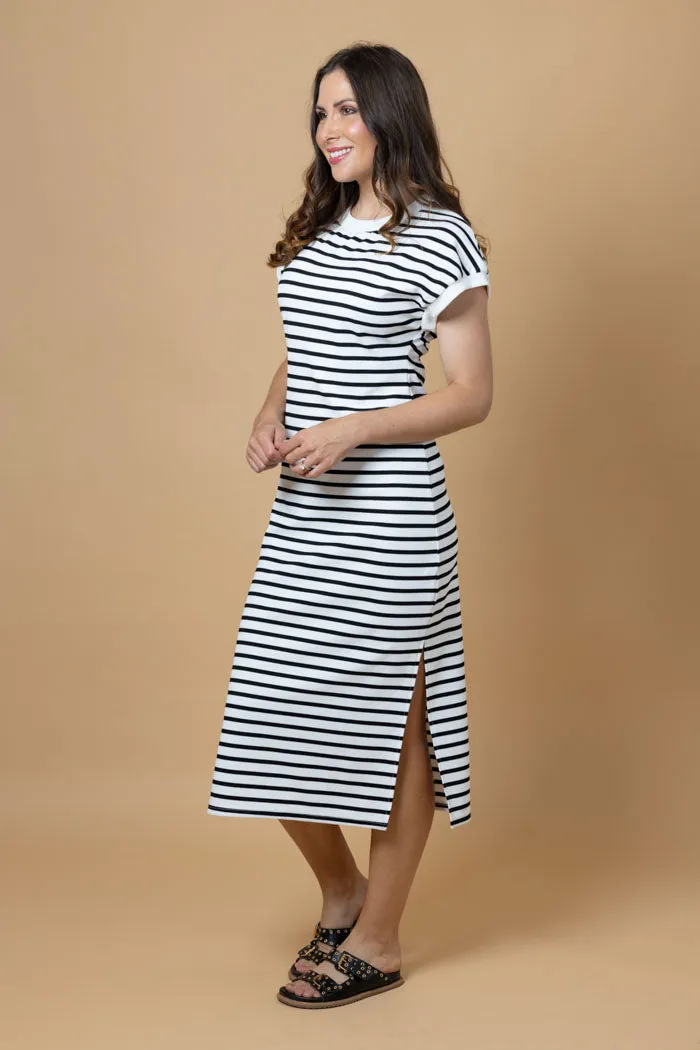Kylee Maxi Dress White Stripe