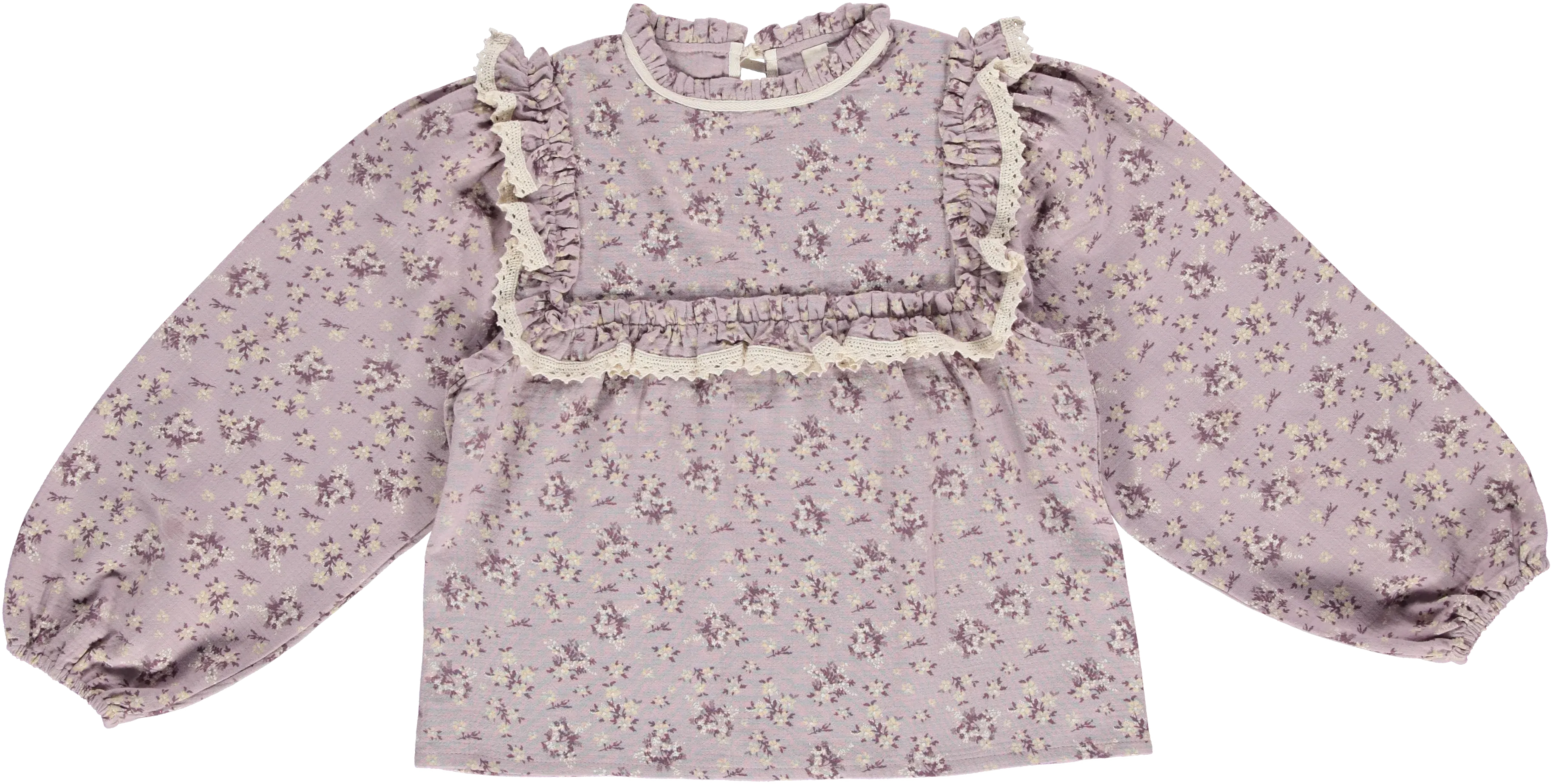 Leria Flower Blouse in Lilac