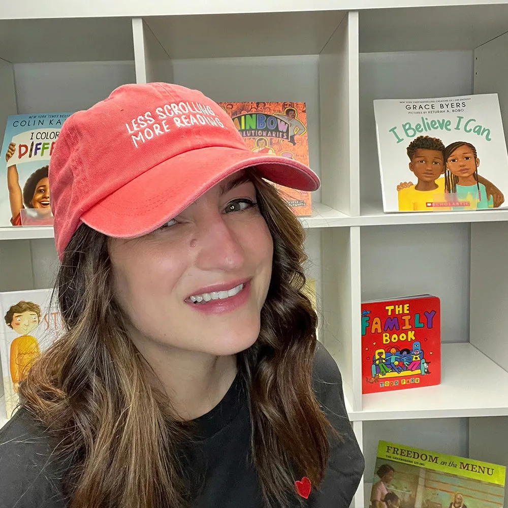Less Scrolling More Reading Baseball Hat