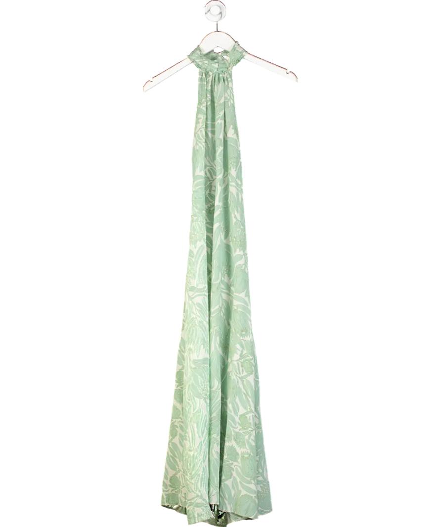 Lotty B Mustique Green Silk Dena Dress Protea UK S