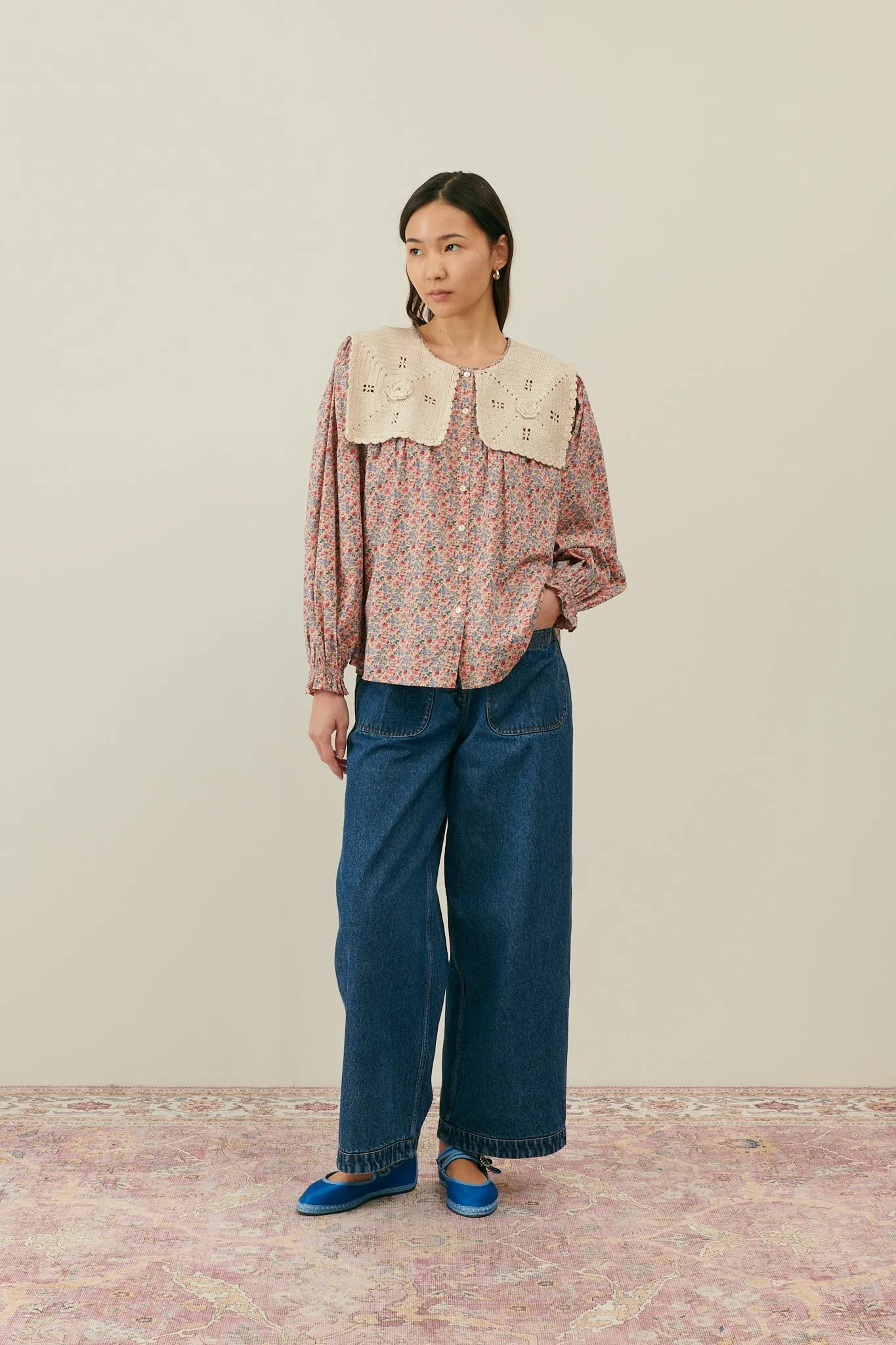 Louise Misha Vicky Shirt Blush Floral World