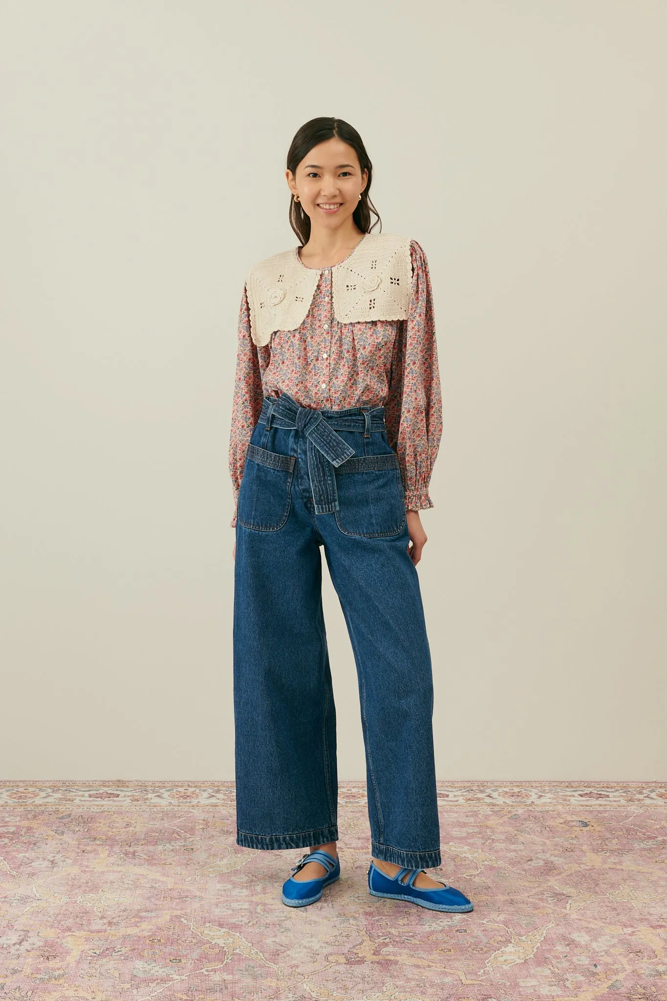 Louise Misha Vicky Shirt Blush Floral World