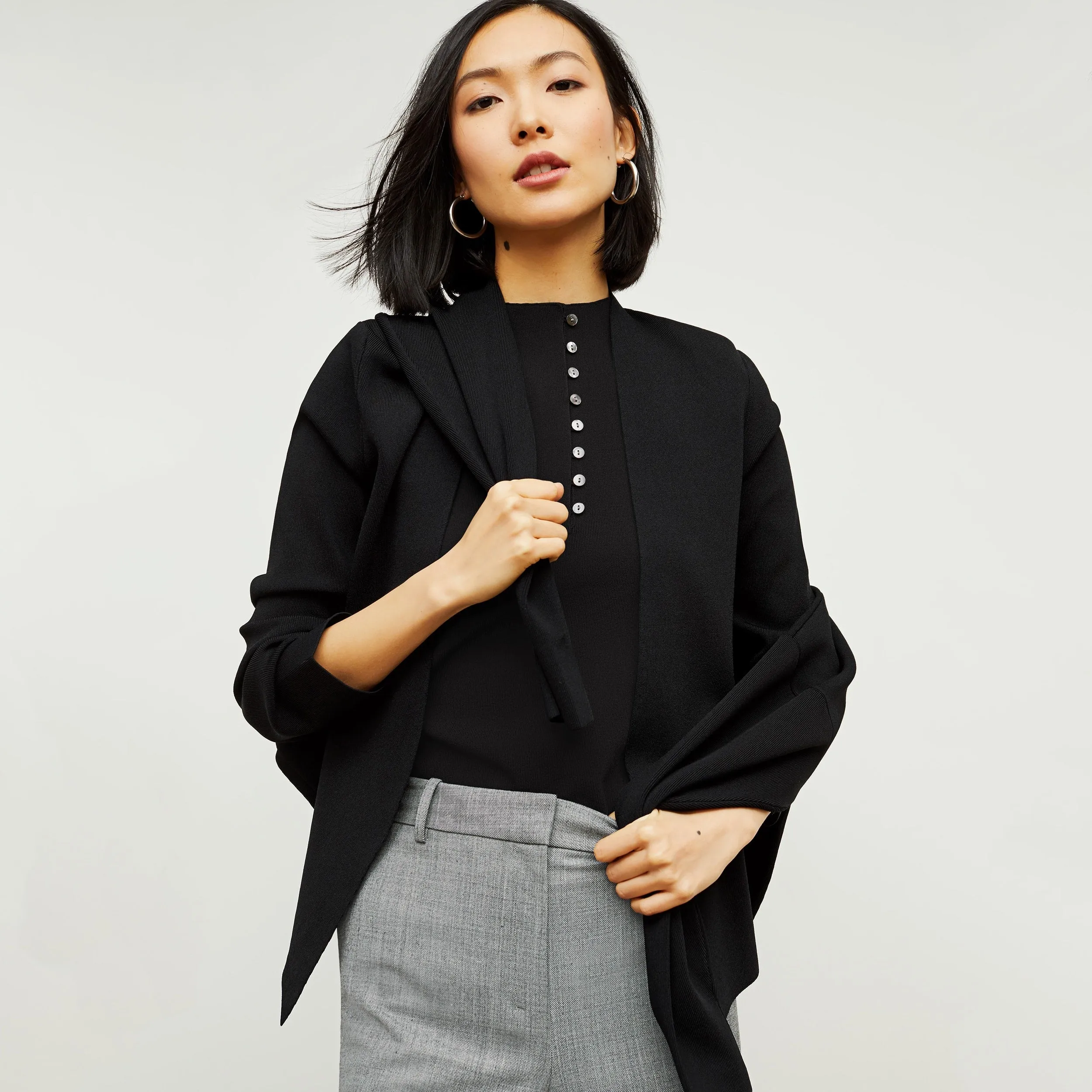 Malki Top - Jardigan Knit :: Black