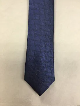 Mens Silk Tie 3D Wave Navy