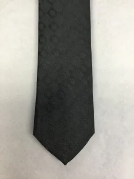 Mens Silk Tie Check Black/Black