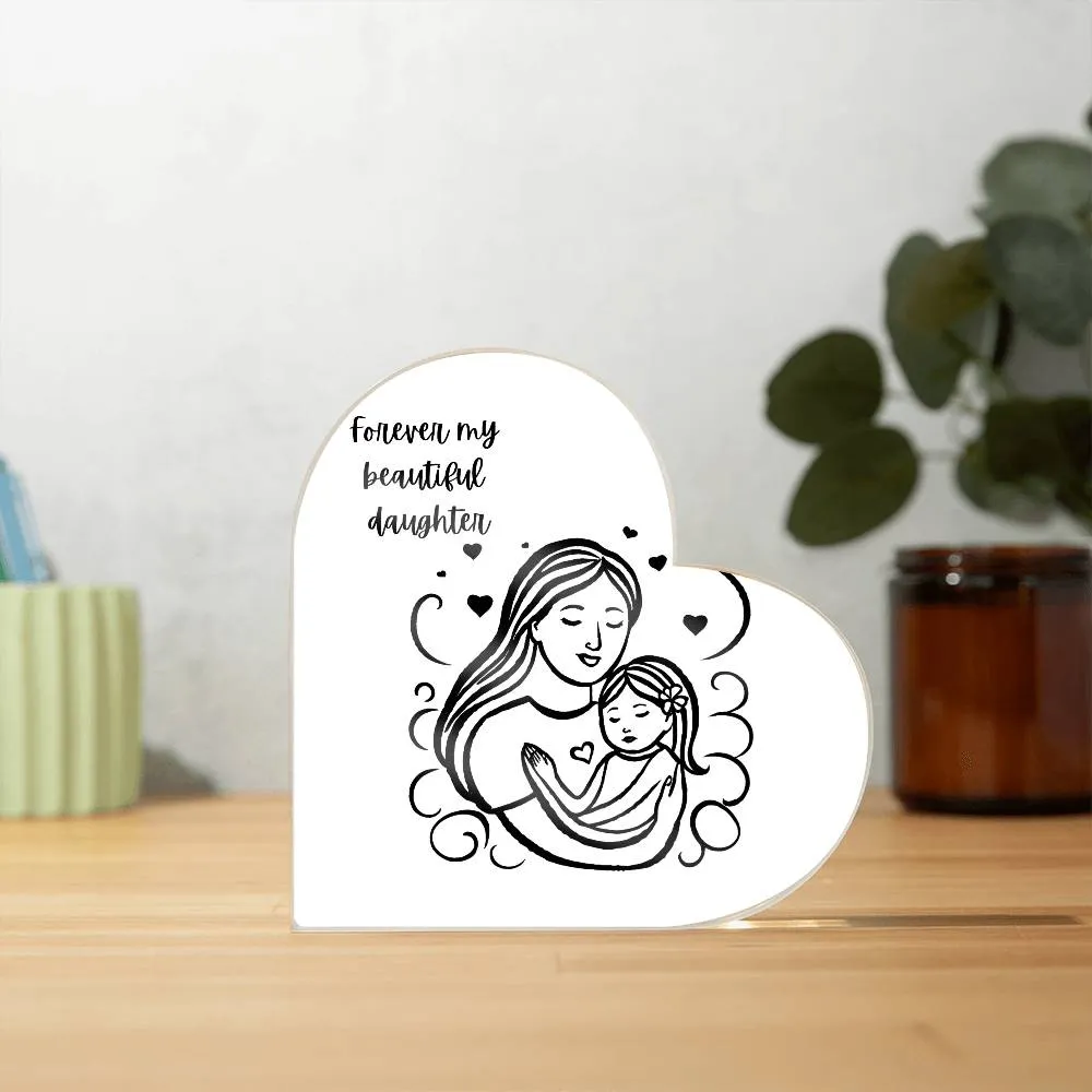 Mother & Daughter Heart Plaque