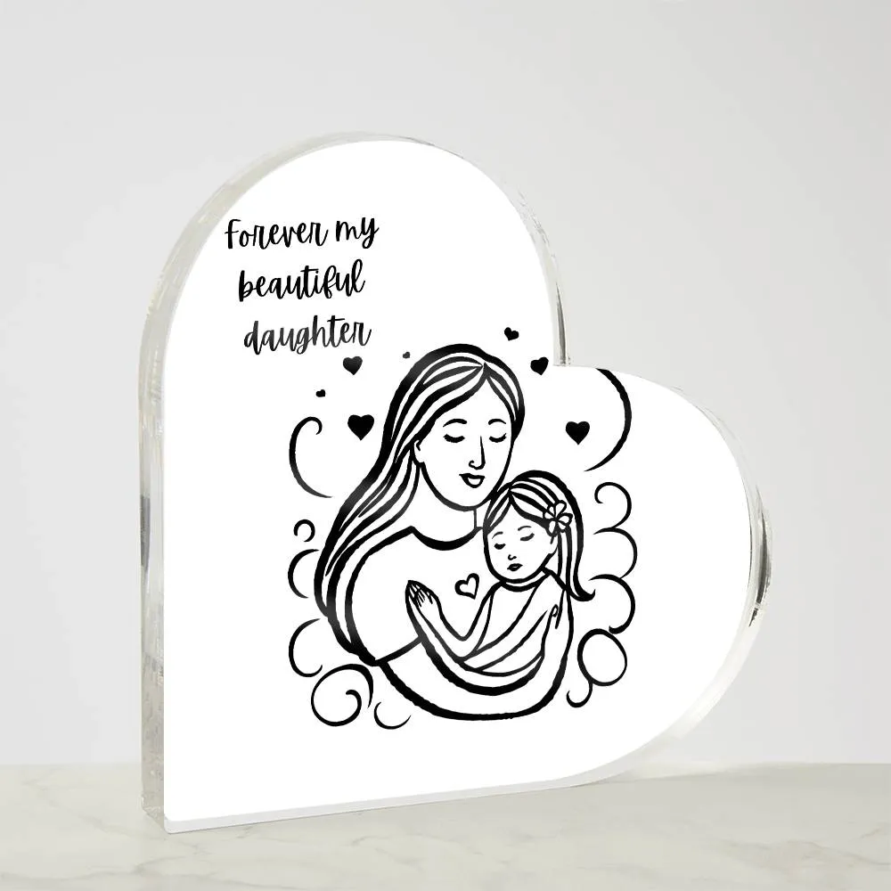 Mother & Daughter Heart Plaque