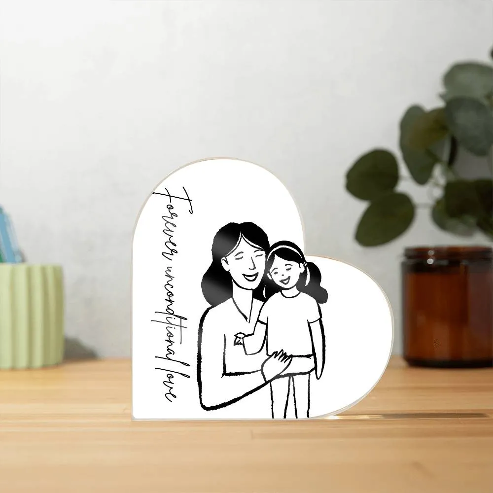 Mother & Daughter Heart Plaque