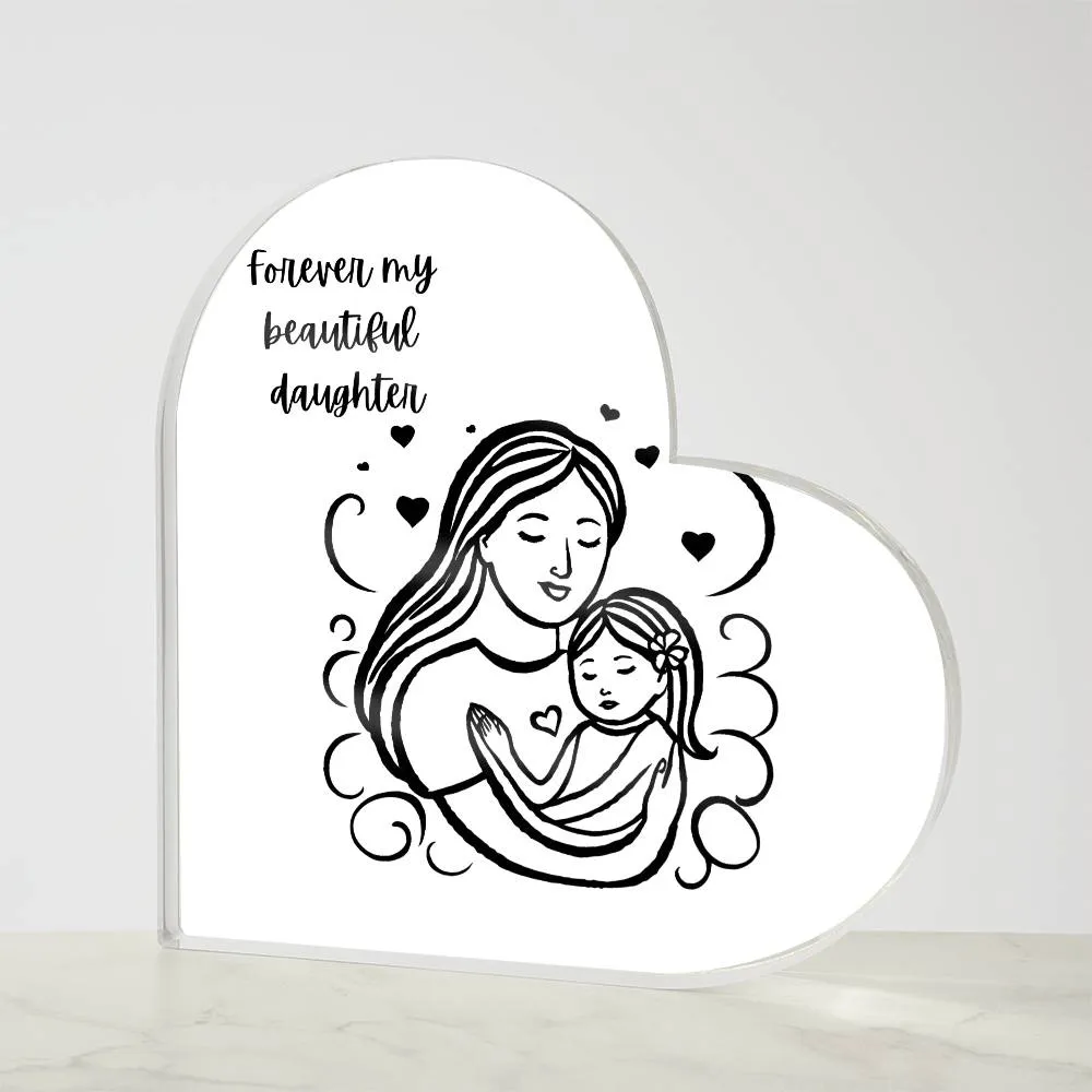 Mother & Daughter Heart Plaque