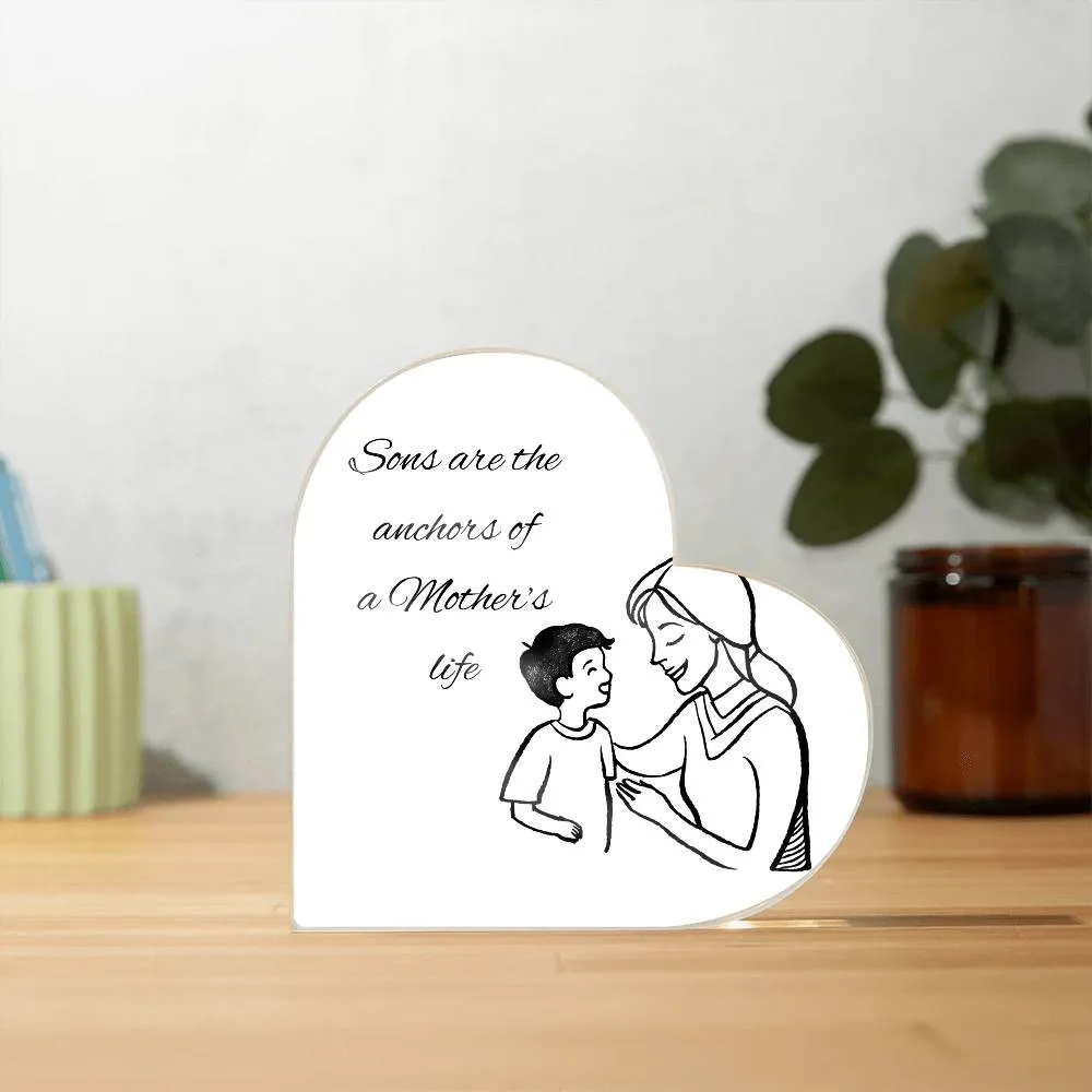 Mother & Son Heart Plaque