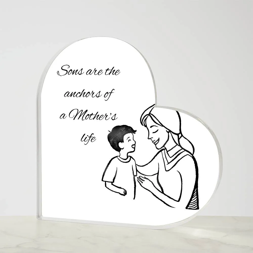 Mother & Son Heart Plaque