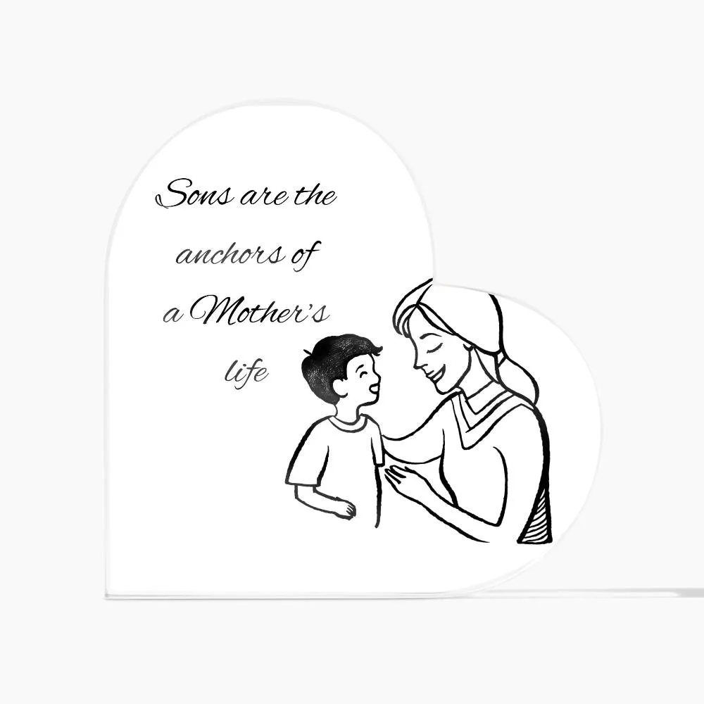 Mother & Son Heart Plaque