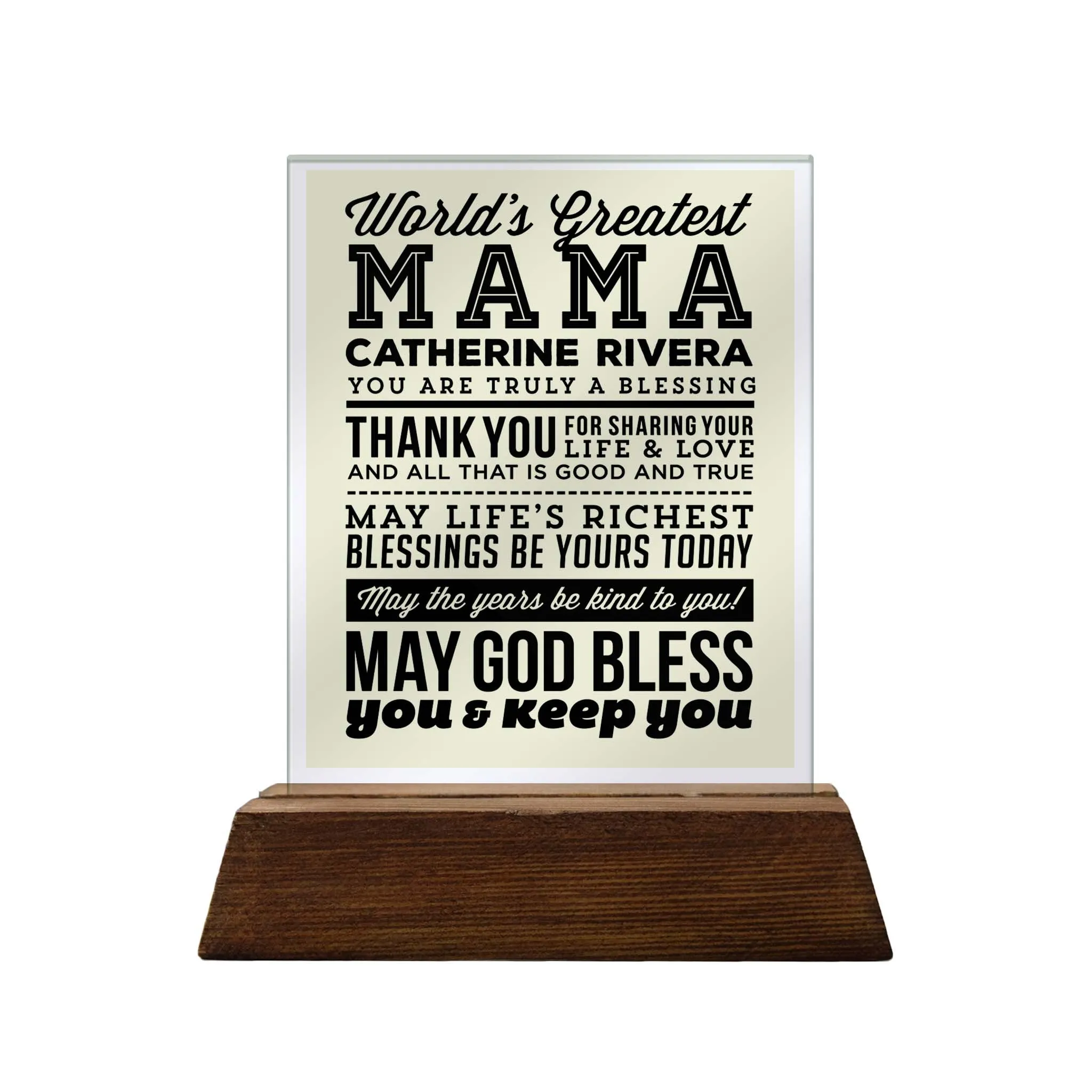 Mother Glass Plaque