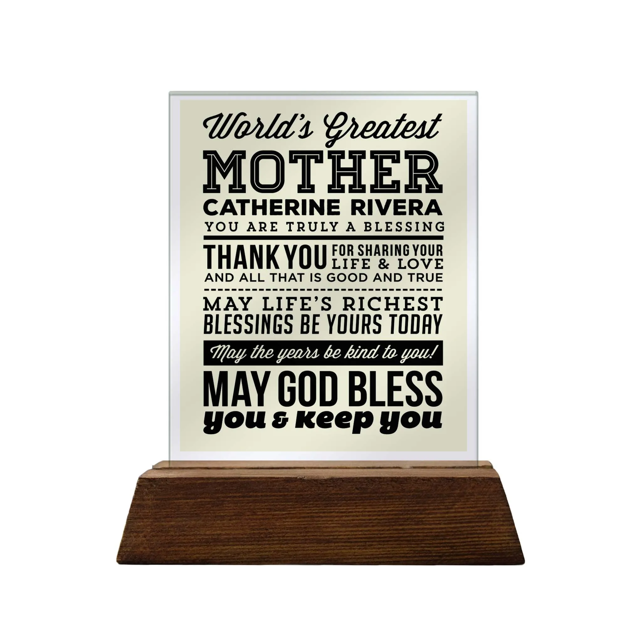 Mother Glass Plaque