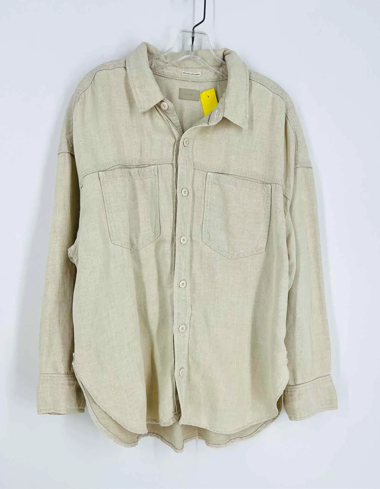 Mother Size L Cream Pocket Linen Blend Designer Blouse