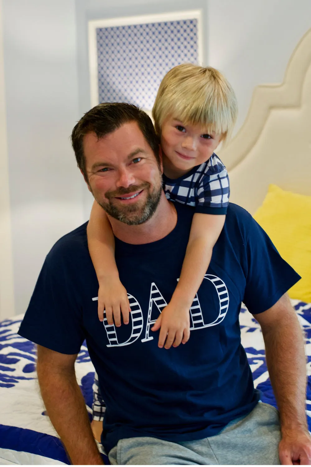 Navy Stripe Dad T-Shirt