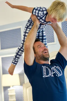 Navy Stripe Dad T-Shirt