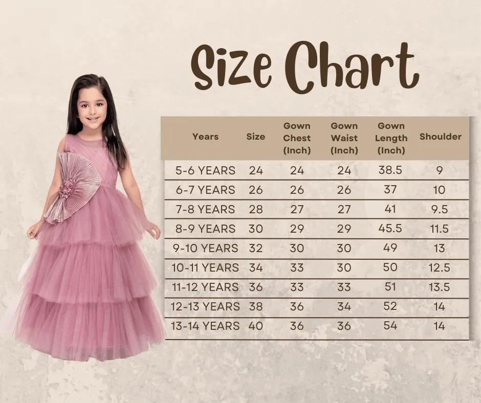 Orchid Coloured Imported Net Gown For Girls \ Birthday Ball Gown For Girls