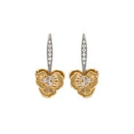 Orchid Earrings with Diamonds