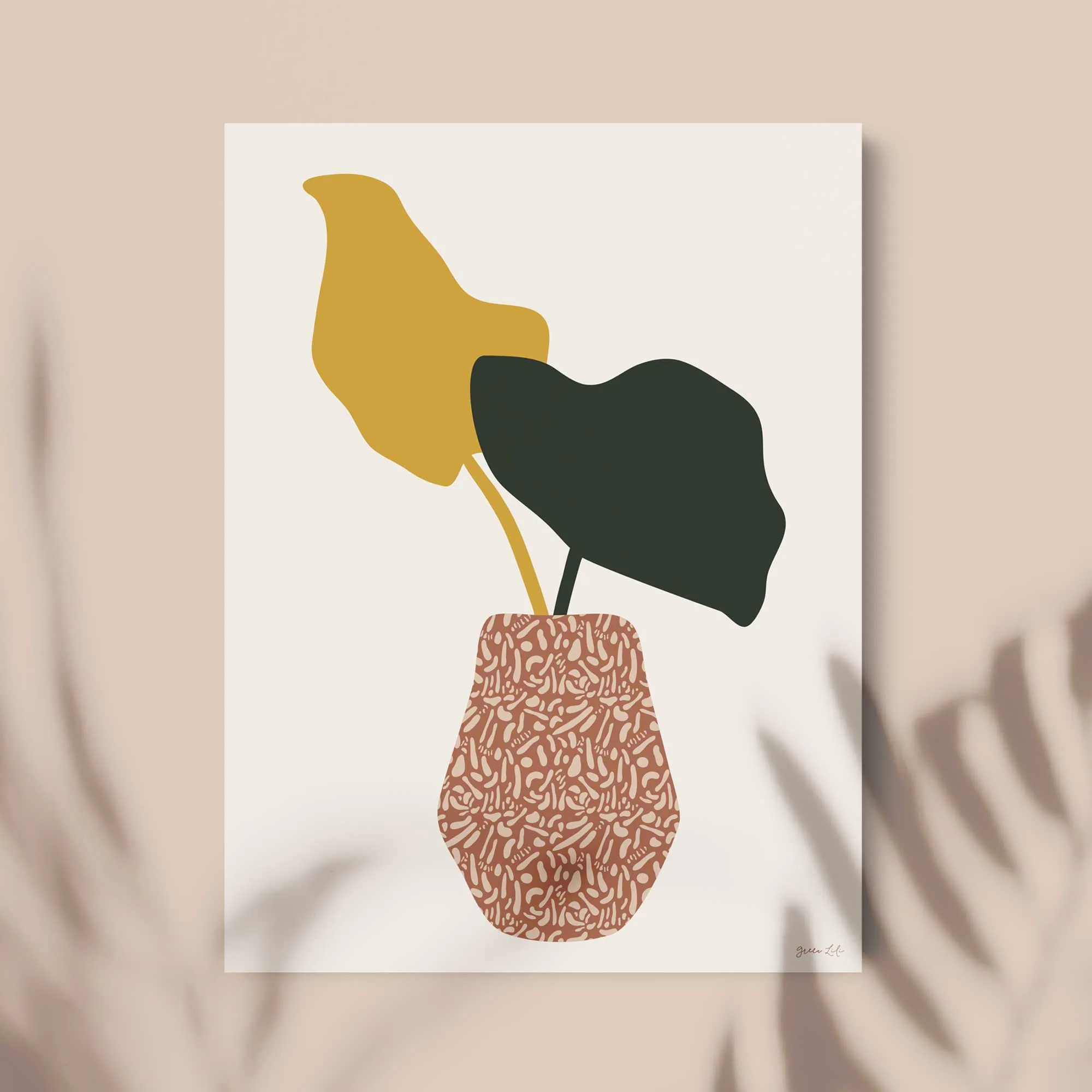 Palm Leaves In A Pot Print