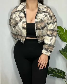 Perla Jacket (Taupe/Black)