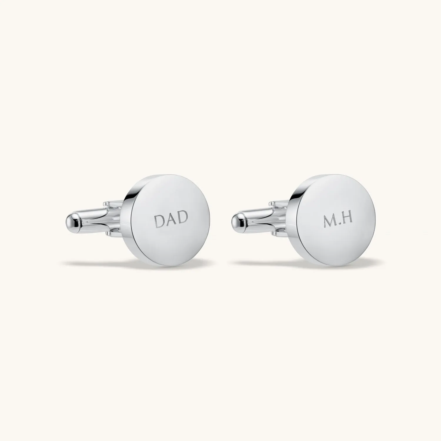 Personalised Cufflinks in Silver