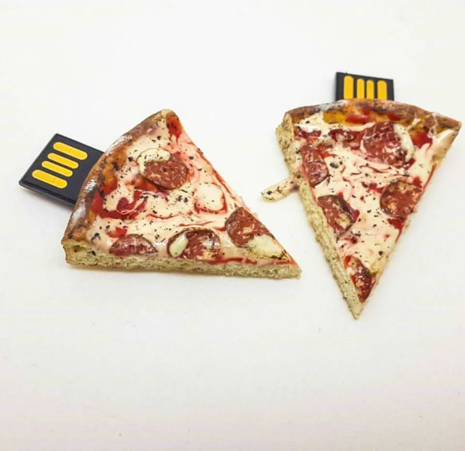 Pizza Slice Miniature Novelty Pen Drive
