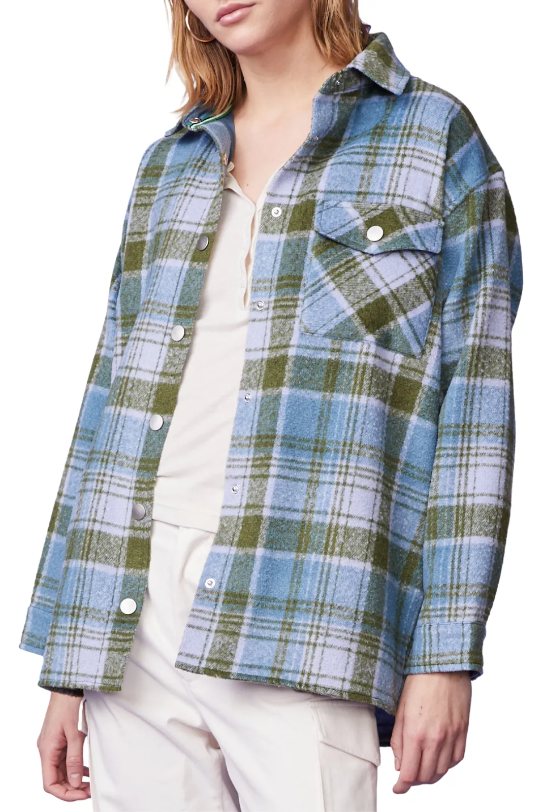 Plaid Jacket, Lilac/Green/Blue