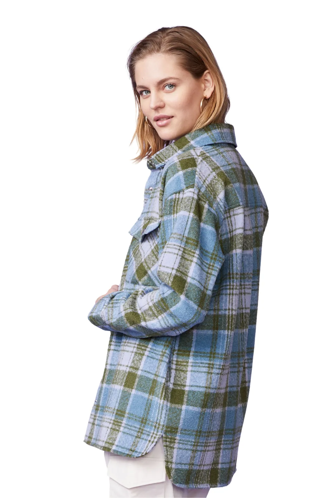 Plaid Jacket, Lilac/Green/Blue
