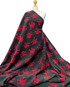 Printed Polar Fleece Fabric Skull Prints