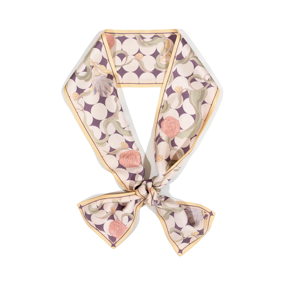 "Dream" Silk Twill Neck Bow - Yellow