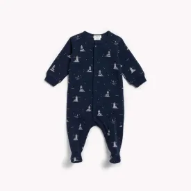 "Lighthouse at Night" Print on Anchor Blue Sleeper | Petit Lem