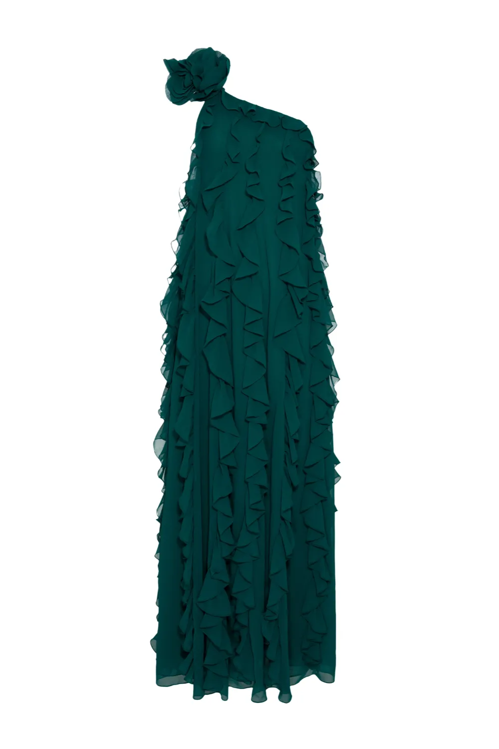Rosette One Shoulder Gown