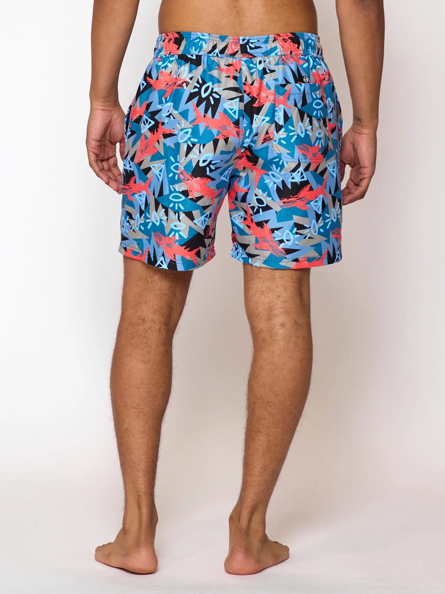 Shark Tank Pool Shorts in Coral