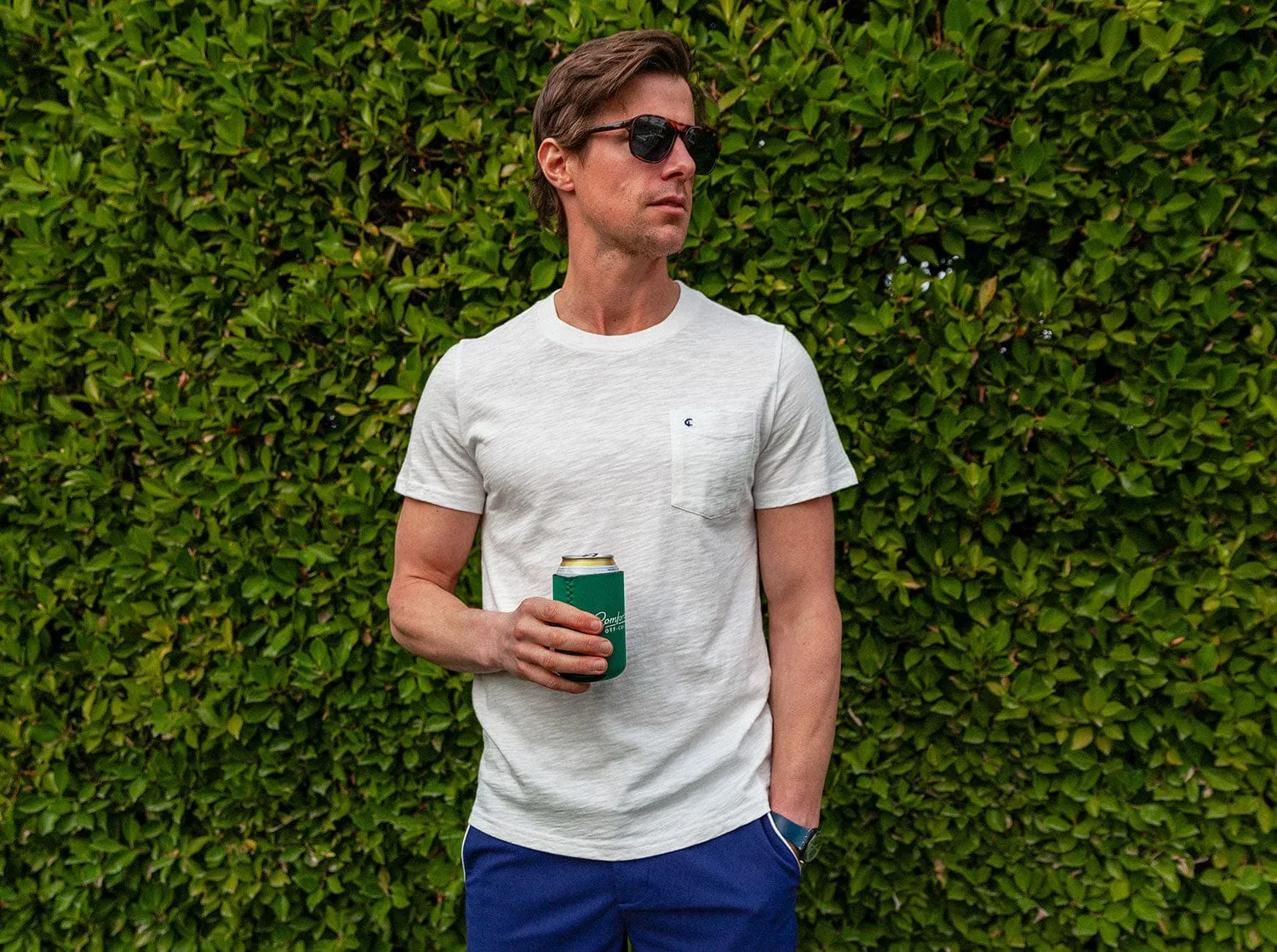 Slub Cotton Pocket T-Shirt - White