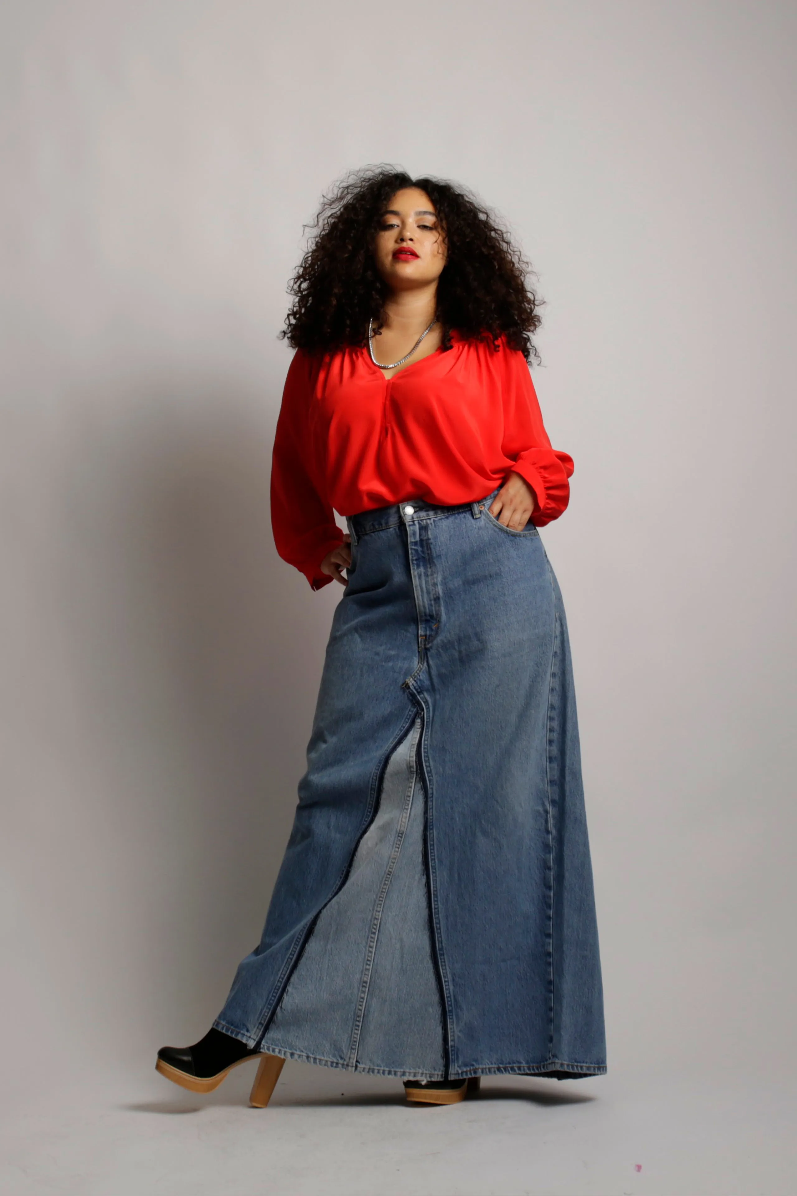 Stevie Blouse - Red Silk